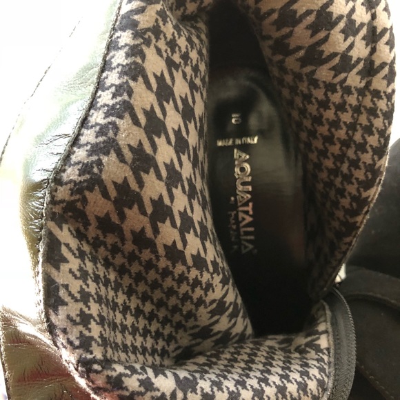 Aquatalia black suede heeled boots size 10 - Picture 6 of 8